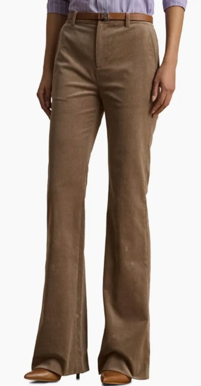 Lauren Ralph LaurenWomen's High Waist Flare Corduroy Pants 8